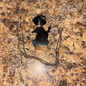 Silvertone Angel Pendant Necklace